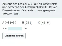 Flächenberechnung im Koordinatensystem - die Determinante