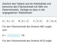 Flächenberechnung im Koordinatensystem - die Determinante
